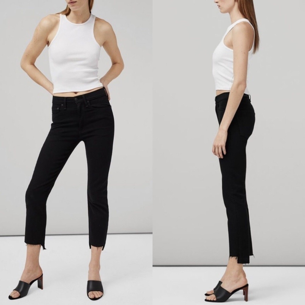 Rag Bone High-Rise Skinny Coal Jeans 25